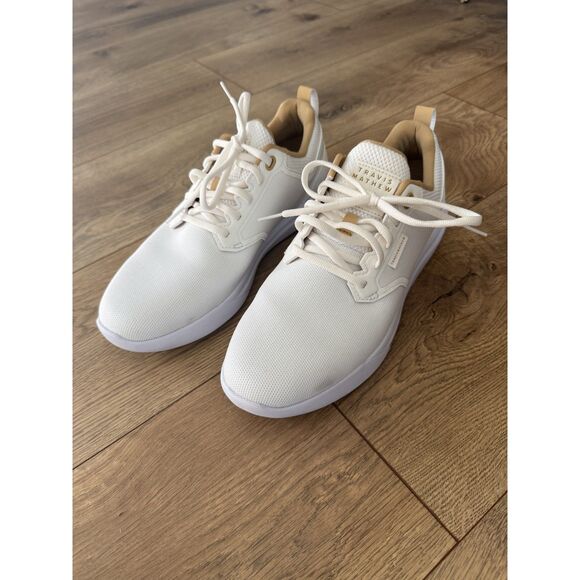 TRAVIS MATHEW 8.5 The Daily Pro Hybrid white gum golf shoe Tennis Lace sneaker